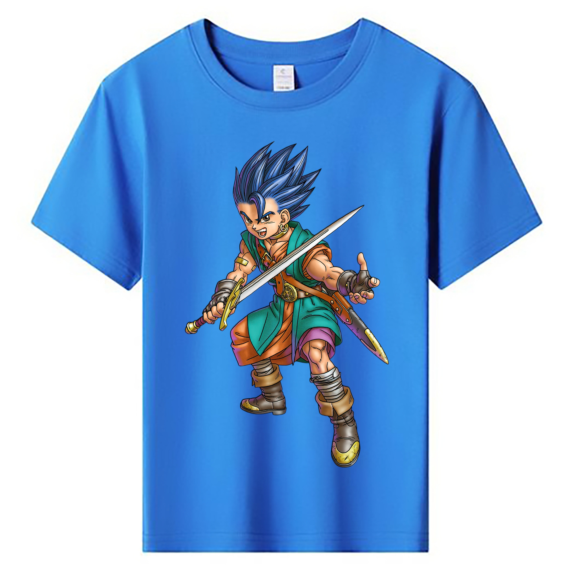 （画像用） ドラゴンクエスト Doragon Kuesuto Dragon Quest 綿100％キッズTシャツ（フロントプリント）